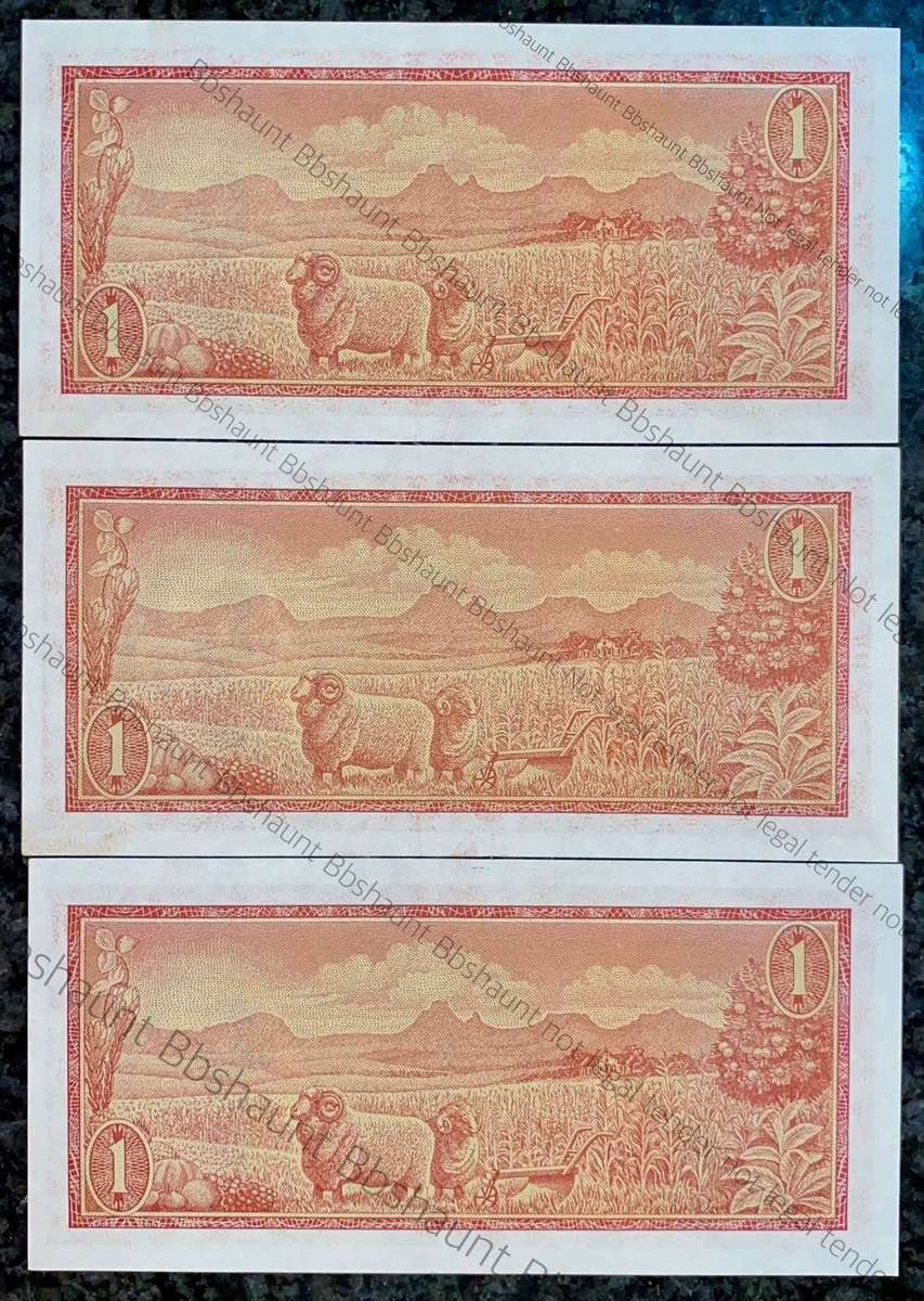 TW De Jongh. R1 in sequence B482 /400064-063 Unc 1st issue 1975(1 bid takes all)