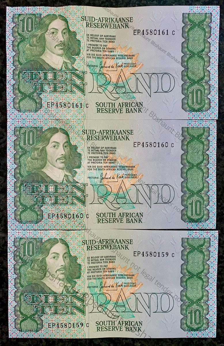 GPC De Kock. R10 in sequence EP4580159-161 -- 3rd issue 1985 (1 bid takes all )