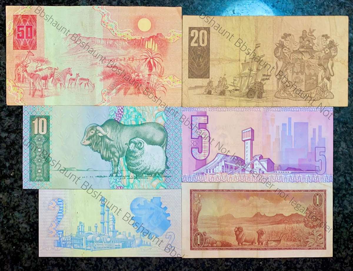 Complete Set GPC De Kock & Decimals R50 TO R2 - 1980s (R1 de Jongh 1975) (1 bid takes all)