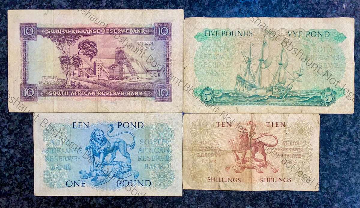 Mh De Kock. set 10 pound to 10 shillings 1958 & 1959 (1 bid takes all)
