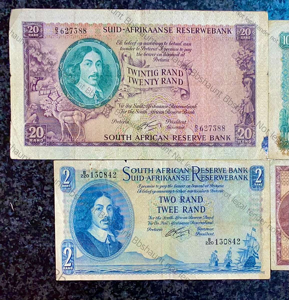 COMPLETE SET OF G.RISSIK & DECIMALS R20 TO R1 - FIRST ISSUE - 1962 BIG NOTES (1 BID TAKES ALL)