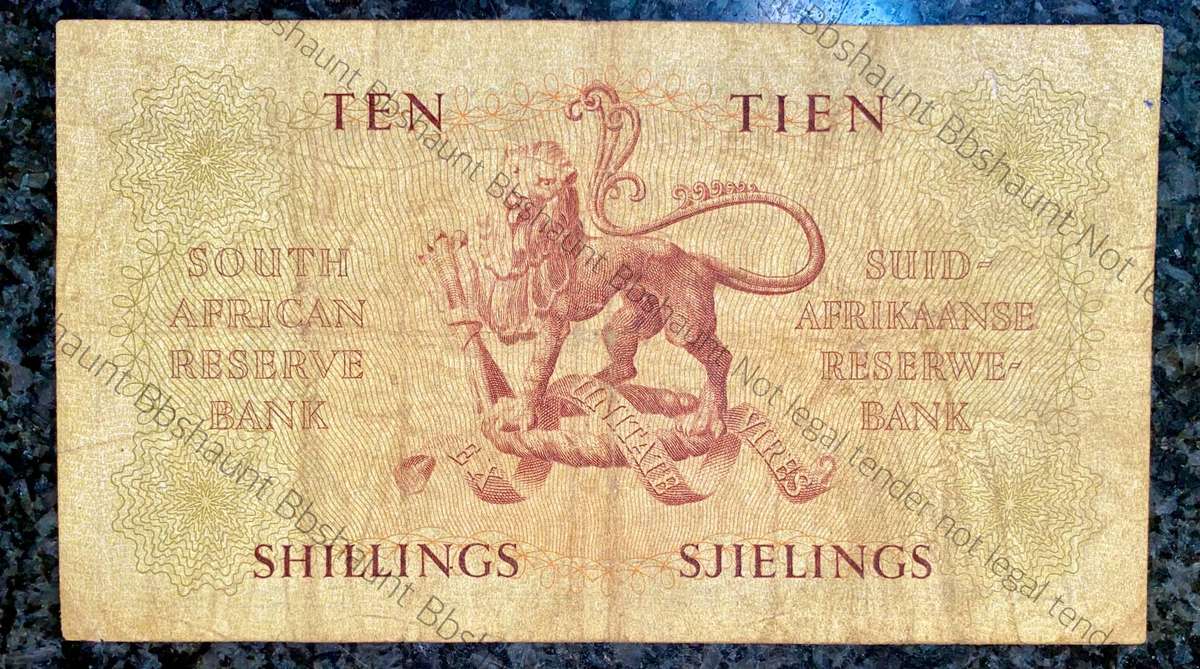 Mh De Kock. 10 shillings 24-1-1957 -- A137