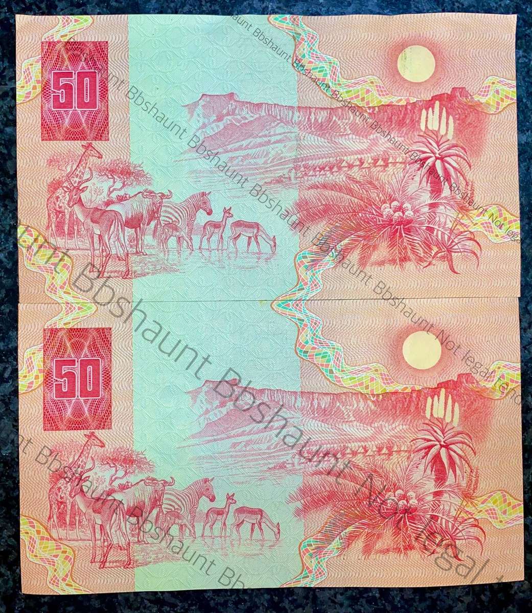 Replacement Notes Gpc De Kock R50 in seq XX0793413-412 AUNC (1 bid takes all)