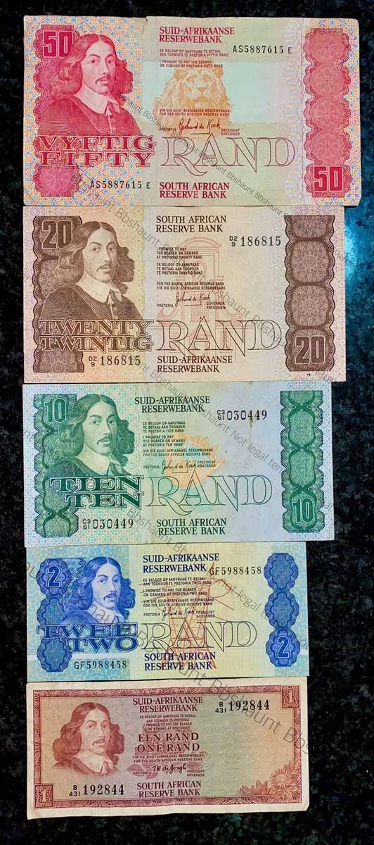 GPC De Kock. Set R50 to R2 -- 1980s (R1 TW De Jongh 1975) 1 bid takes all
