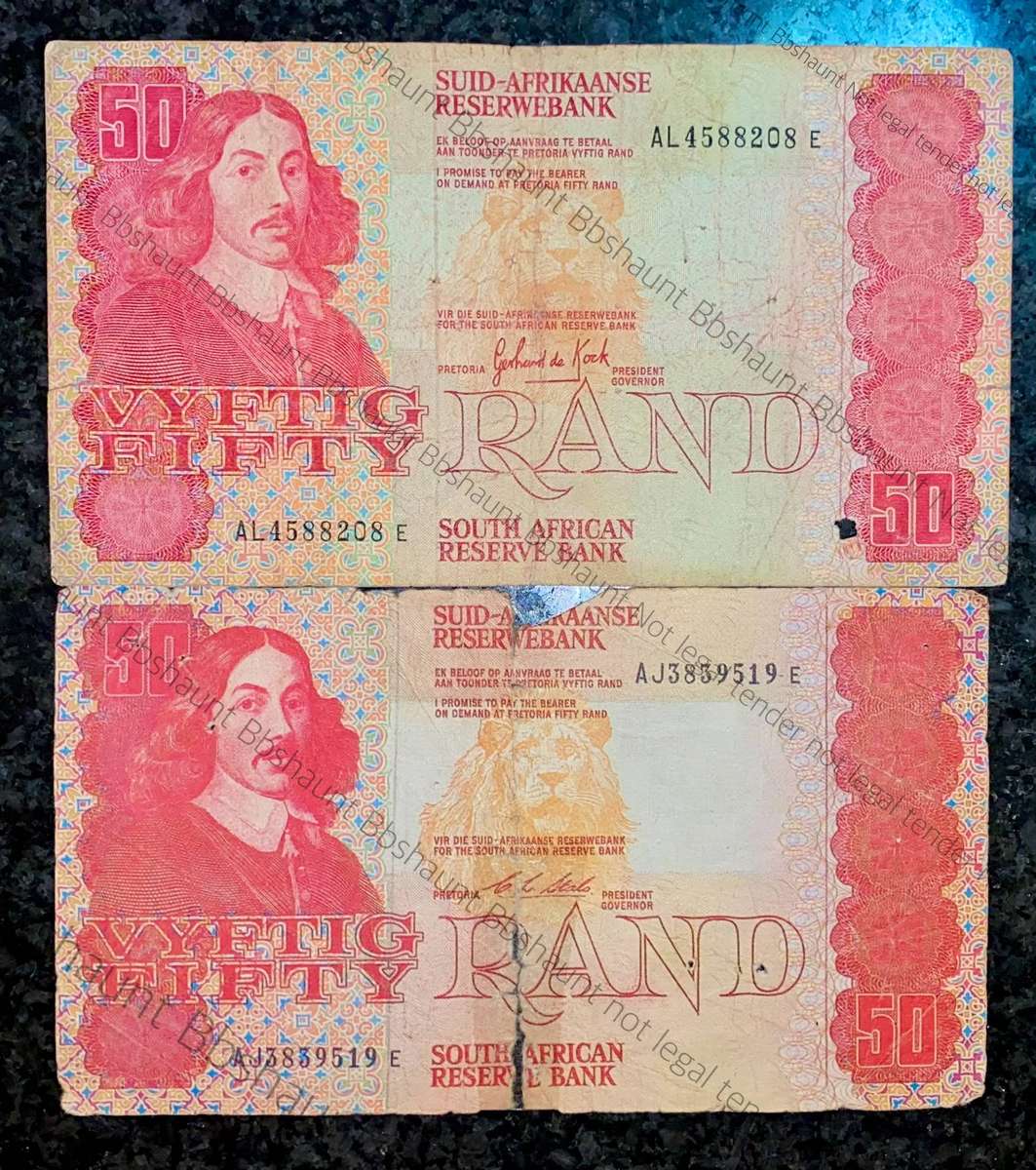 GPC De Kock & CL Stals R50 -- 1984-1990 (1 bid takes all)