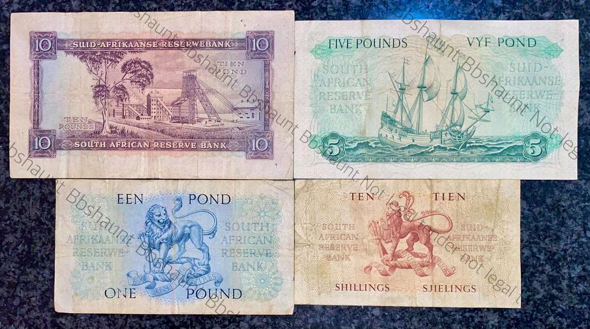 Mh De Kock. set 10 pound to 10 shillings 1951/53/56/58 (1 bid takes all)