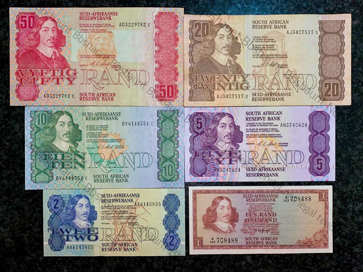 Complete Set CL Stals R50 to R2AA - 1st issue 1990 (R1 TW De Jongh 1973)( 1 bid takes all )