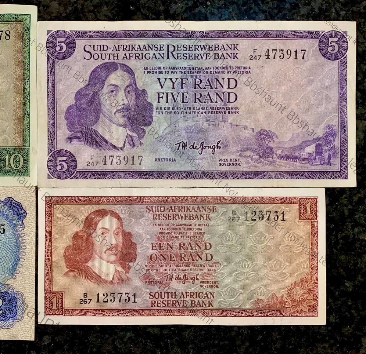 Complete Set Tw De Jongh R10 to R1 -- 1967-1975(1 bid takes all)