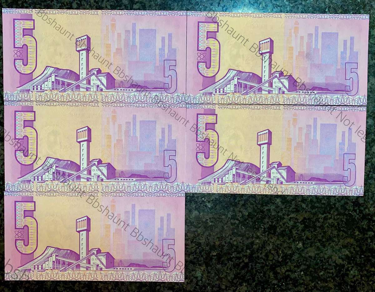CL Stals. R5 in sequence CC7252101-105 UNC 2nd issue 1990 (1 bid takes all)