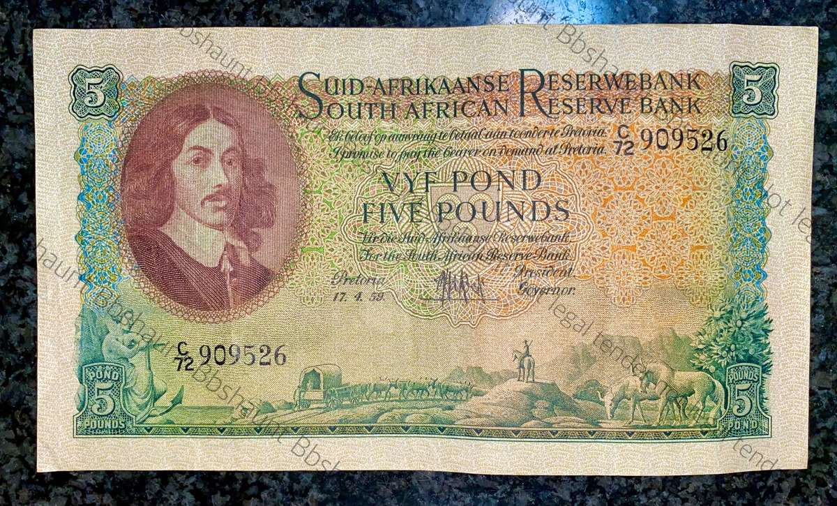 Mh De Kock. 5 pounds 1959 - C72