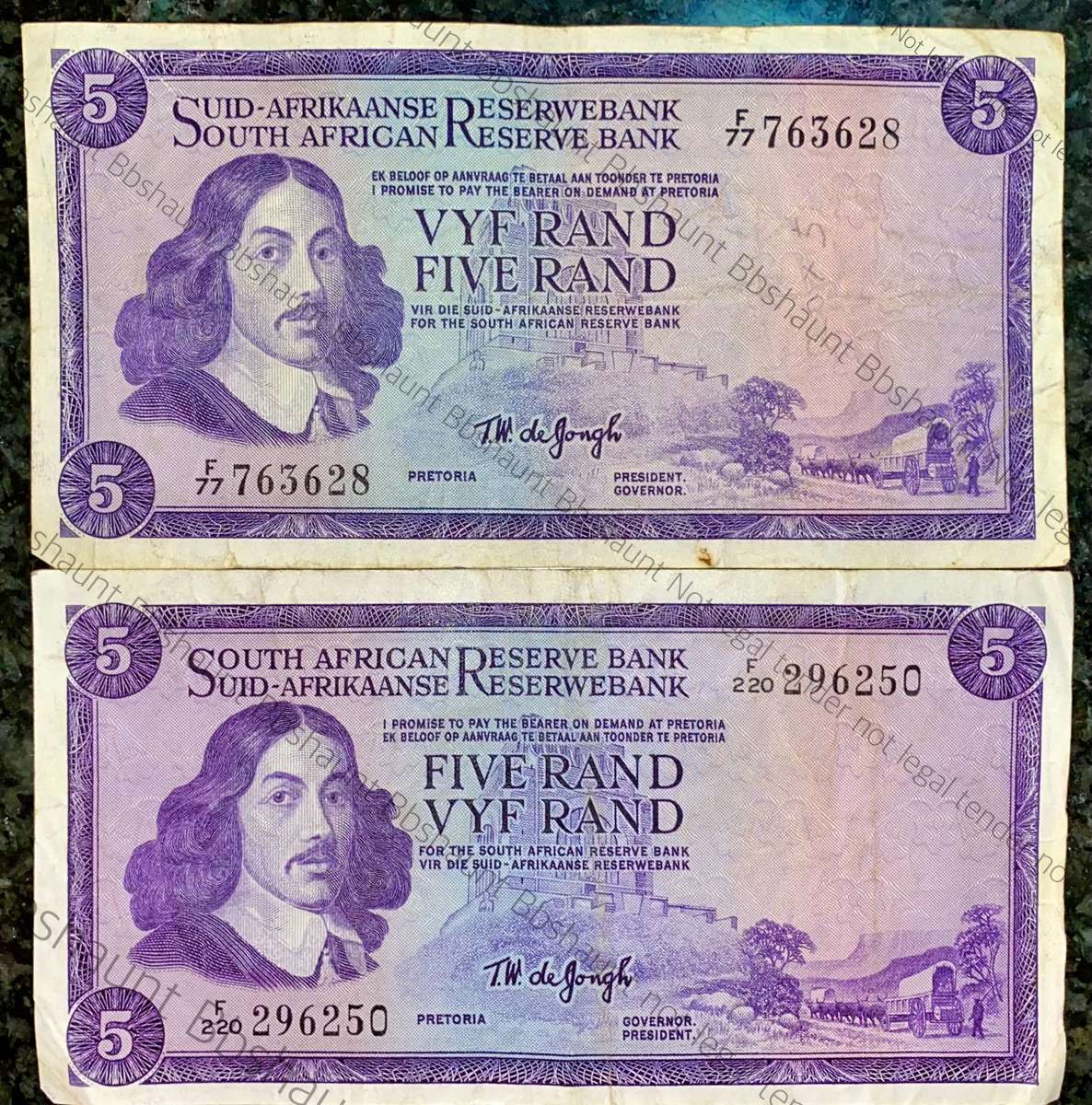 TW DE JONGH R5 - F77 & F220 -- SPRINGBUCK WTM 1967 -- 1ST ISSUE (1 BID TAKES ALL)