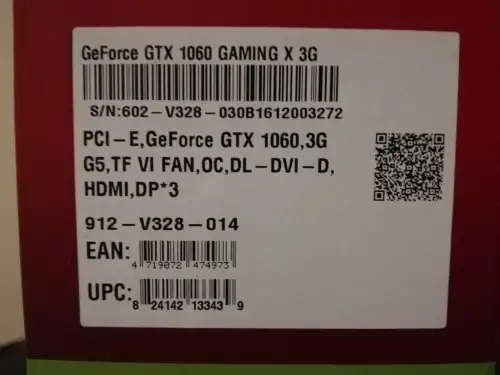 MSI GeForce GTX 1060 3GB GamingX Twin Frozr Graphics Card