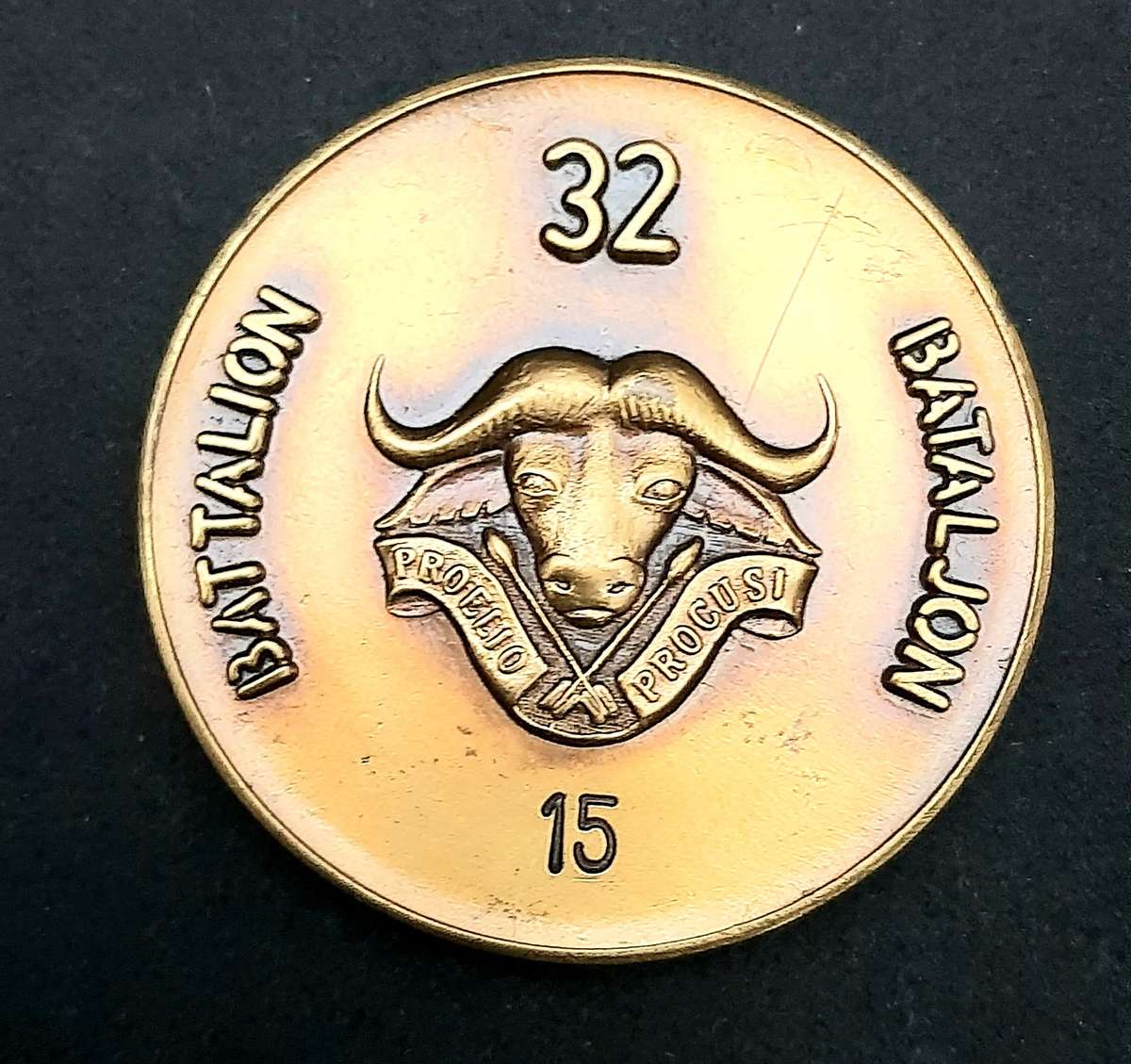 SADF 32 Battalion Bronze Medallion #15 (VF+)