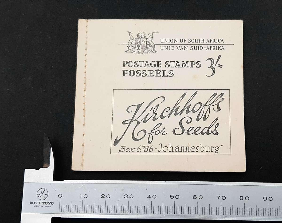 1930-1940 Union of South Africa: Stamp Booklet 36 x Revenue Stamps (UNUSED).