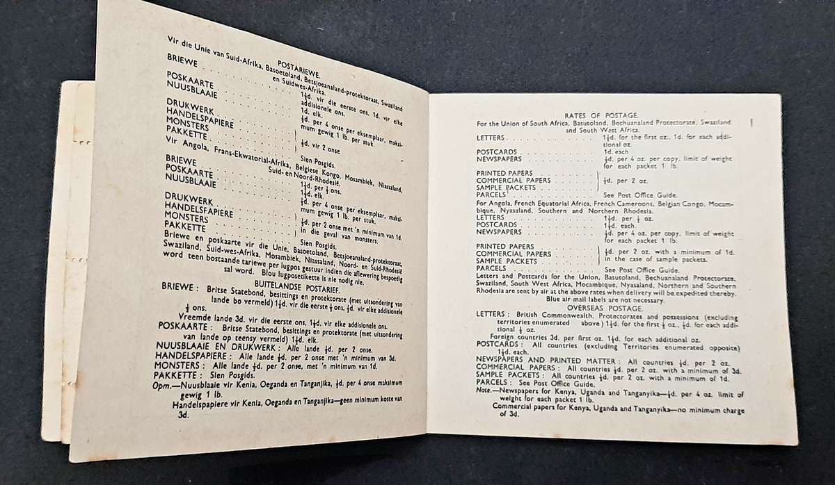 1930-1940 Union of South Africa: Stamp Booklet 36 x Revenue Stamps (UNUSED).