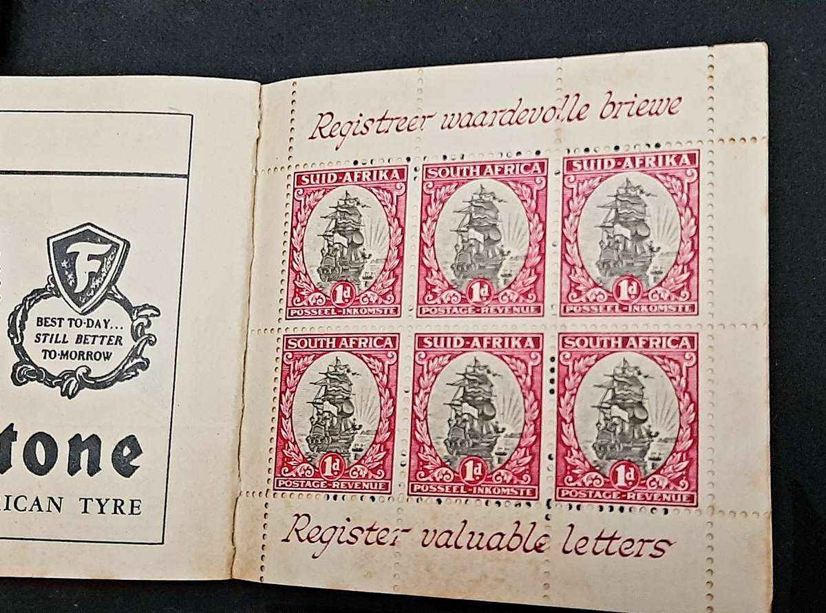 1930-1940 Union of South Africa: Stamp Booklet 36 x Revenue Stamps (UNUSED).