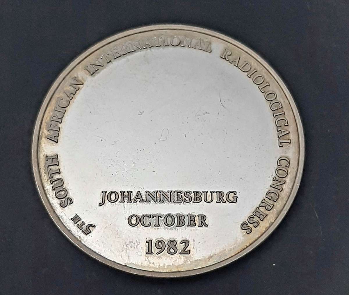 RARE: (XF+)  1982 SA 5th Intl. Radiological Congress .925 Silver Medallion w/ Case (29.18 gram).