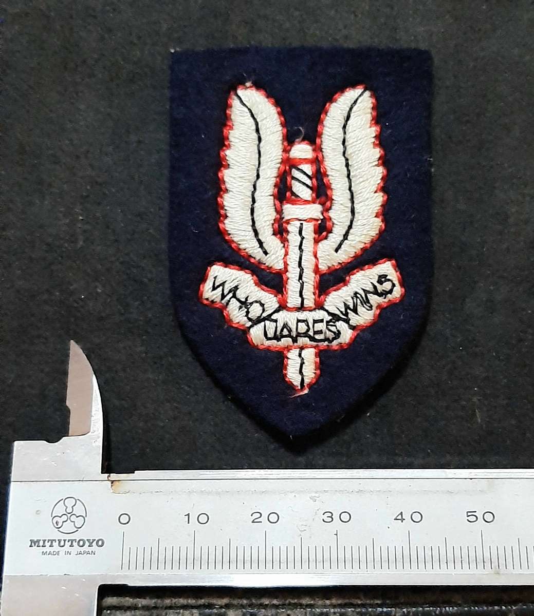 RARE: 1980s/1990s British S.A.S Embroidered Unit Beret Badge.