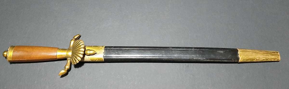 1920s/1930s Weimar German Hirschfänger Dagger with Clamshell & Scabbard