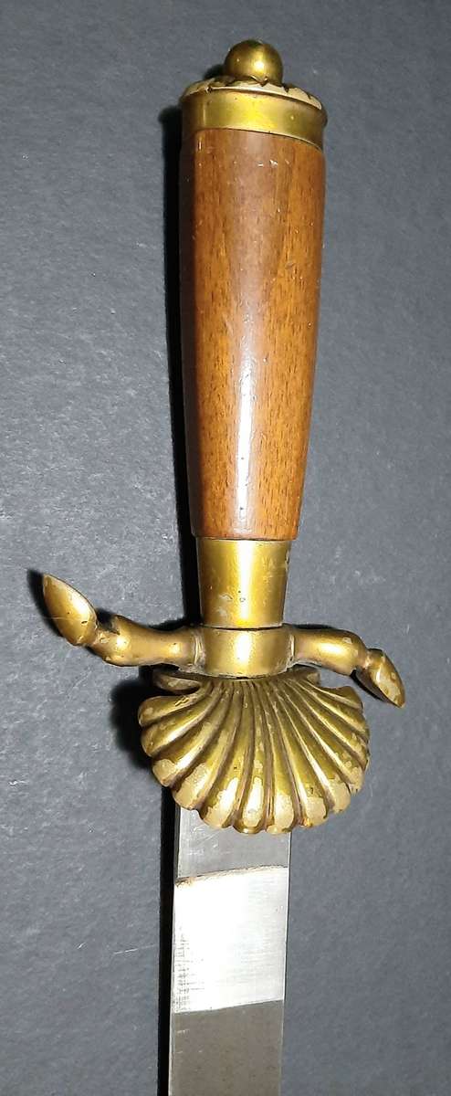 1920s/1930s Weimar German Hirschfänger Dagger with Clamshell & Scabbard