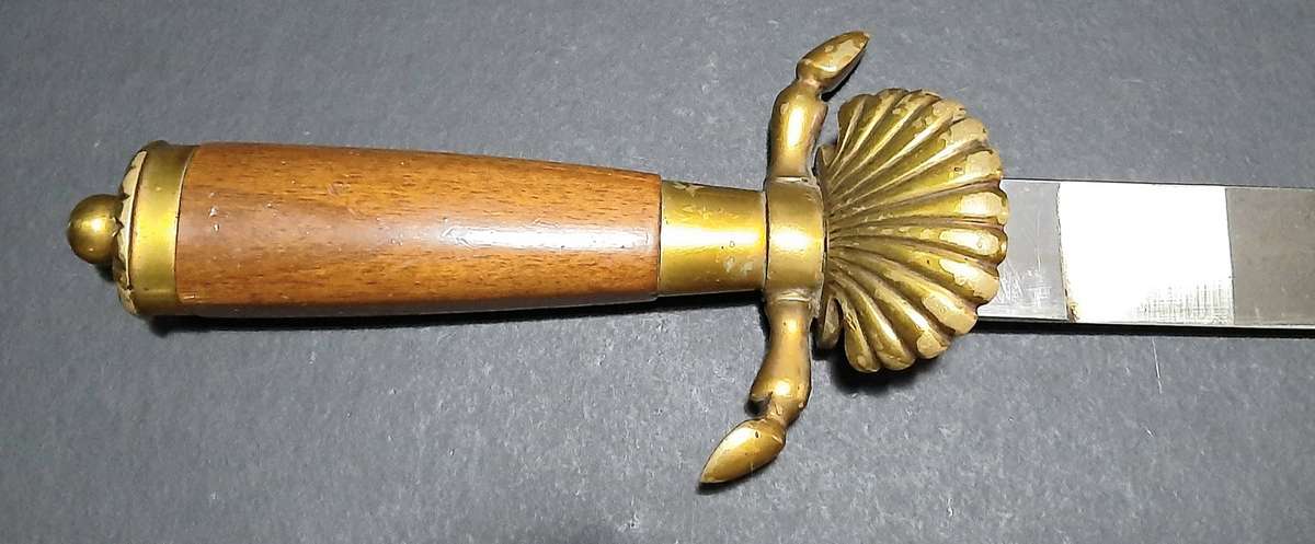 1920s/1930s Weimar German Hirschfänger Dagger with Clamshell & Scabbard
