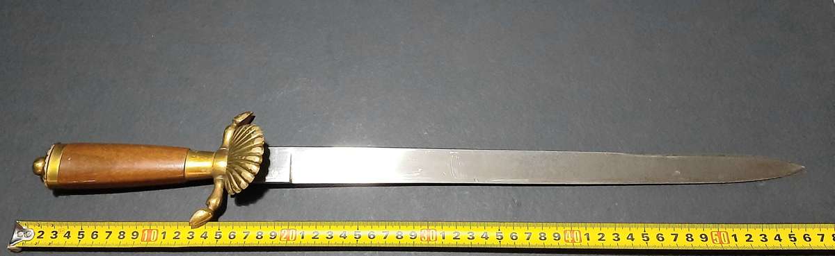 1920s/1930s Weimar German Hirschfänger Dagger with Clamshell & Scabbard