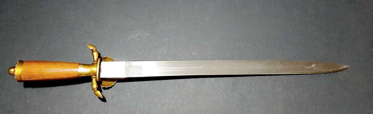 1920s/1930s Weimar German Hirschfänger Dagger with Clamshell & Scabbard