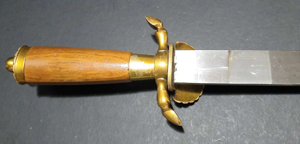 1920s/1930s Weimar German Hirschfänger Dagger with Clamshell & Scabbard