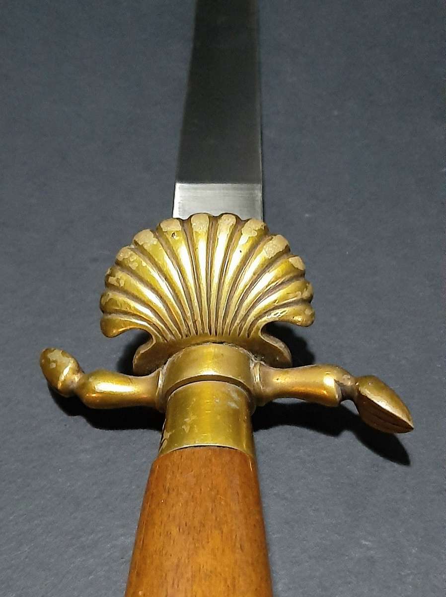 1920s/1930s Weimar German Hirschfänger Dagger with Clamshell & Scabbard