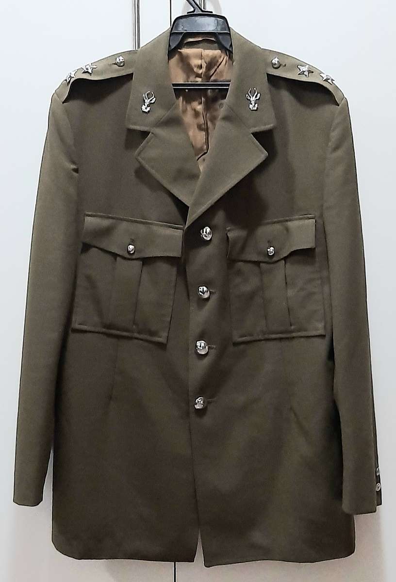 Border War 1970s :  SADF  Infantry Officer's Dress Tunic w/ Branch & Rank Insignia (Inscribed).