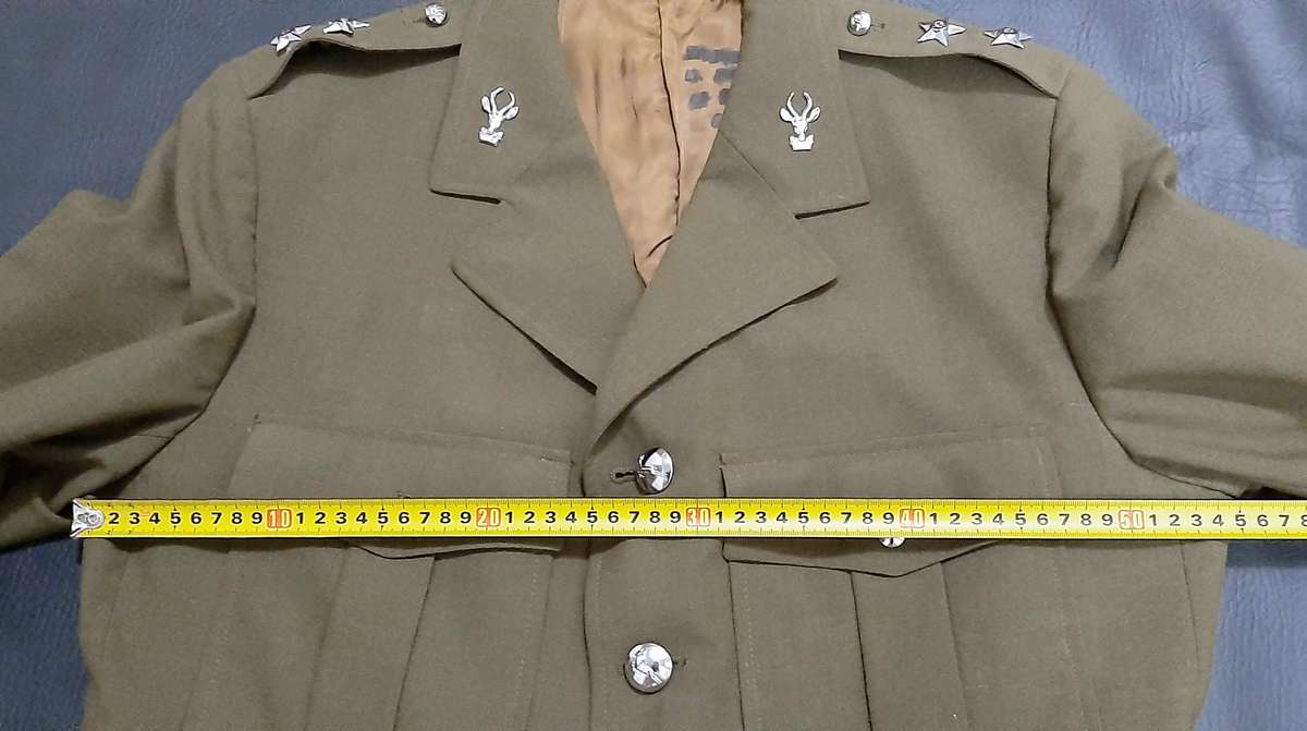 Border War 1970s :  SADF  Infantry Officer's Dress Tunic w/ Branch & Rank Insignia (Inscribed).