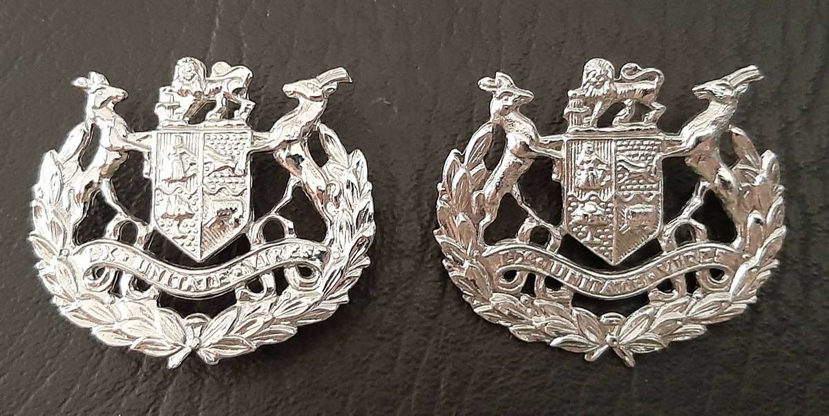 Border War: 1980s SADF- Warrant Officer Class I Metallic Rank Insignia Pair (Pins).