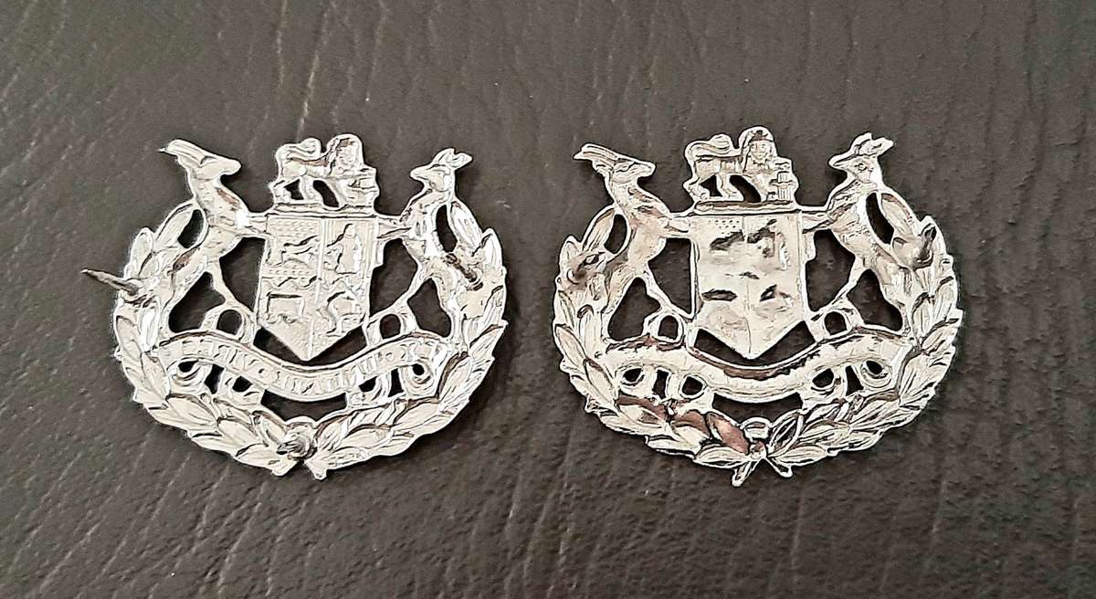 Border War: 1980s SADF- Warrant Officer Class I Metallic Rank Insignia Pair (Pins).