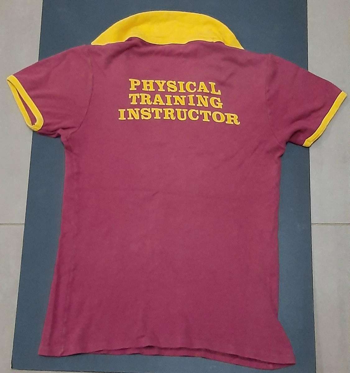 Border War: 1980s SAMS Physical Training Instructor Maroon T-Shirt w/ Insignia (Large).