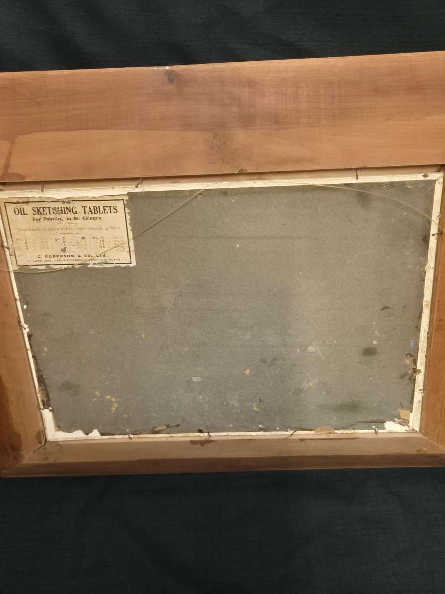 Beautiful Large Oil On Board - Landscape -Artist Steyn in Wooden Frame 50 cm x 40 cm