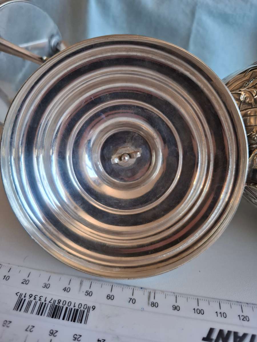 Very Rare Silver Plated Lidded Shooting Trophy  1900"s in Excellent Condition H 35 cm