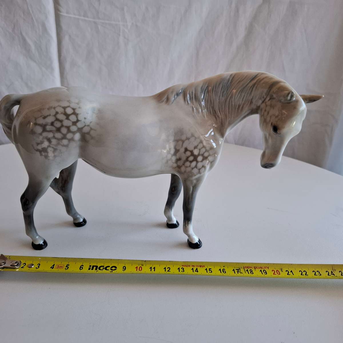 Beautiful Vintage Beswick Dapple Grey Horse (H 15 cm)