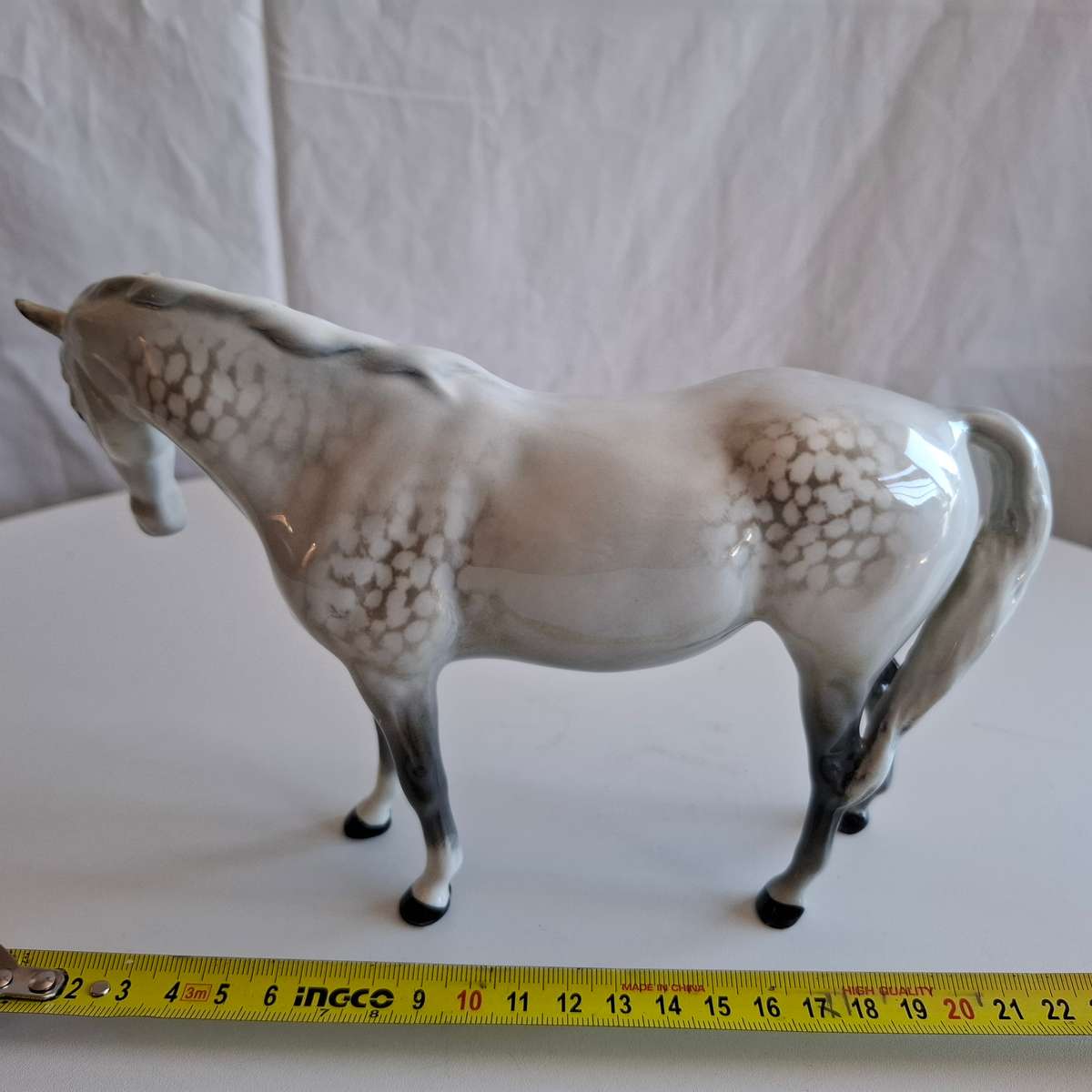 Beautiful Vintage Beswick Dapple Grey Horse (H 15 cm)