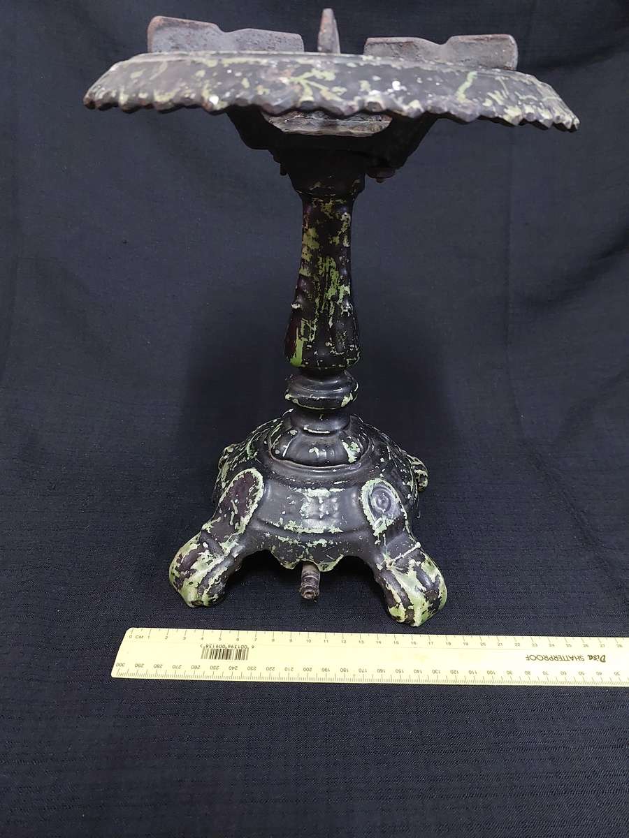 Rare Antique Cast Iron Fletcher Russel Co LTD Gas One Plate Stove (Unluckily Painted) - See Desp.