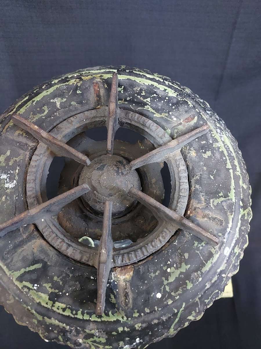 Rare Antique Cast Iron Fletcher Russel Co LTD Gas One Plate Stove (Unluckily Painted) - See Desp.