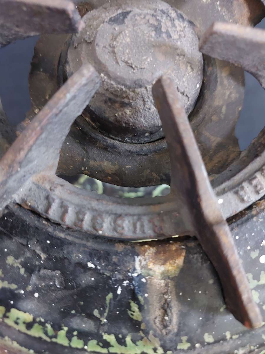 Rare Antique Cast Iron Fletcher Russel Co LTD Gas One Plate Stove (Unluckily Painted) - See Desp.