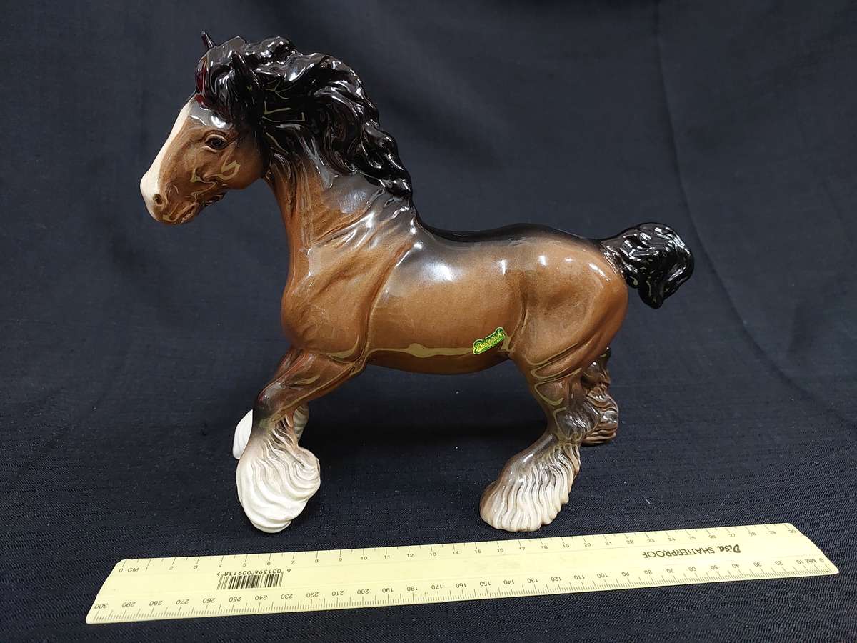 Vintage Beswick Large Model of a Cantering Shire Horse (H 20 cm) - Good Condition