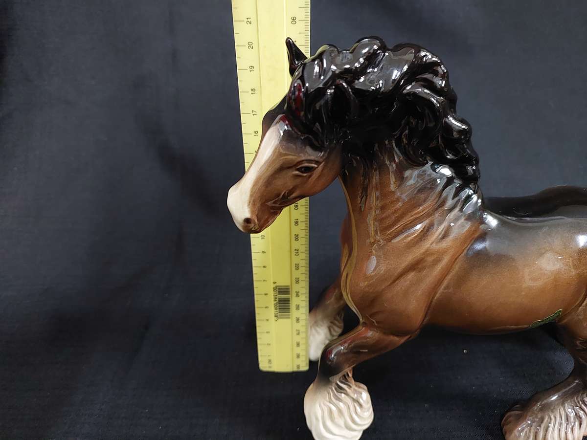 Vintage Beswick Large Model of a Cantering Shire Horse (H 20 cm) - Good Condition