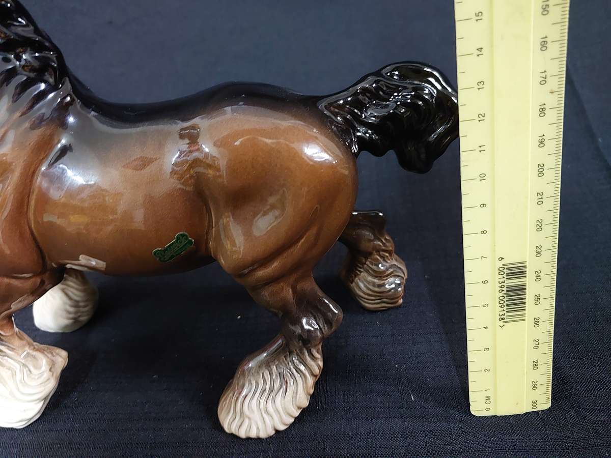 Vintage Beswick Large Model of a Cantering Shire Horse (H 20 cm) - Good Condition