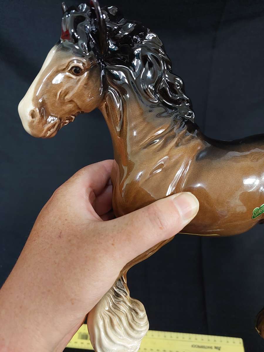 Vintage Beswick Large Model of a Cantering Shire Horse (H 20 cm) - Good Condition