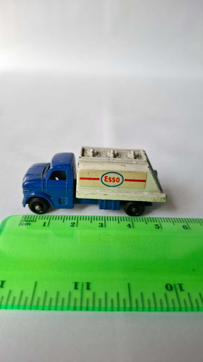 Vintage Lone Star Tuf-Tots (1969-1980) Diecast Blue and White Esso Fuel Truck - Good Condition