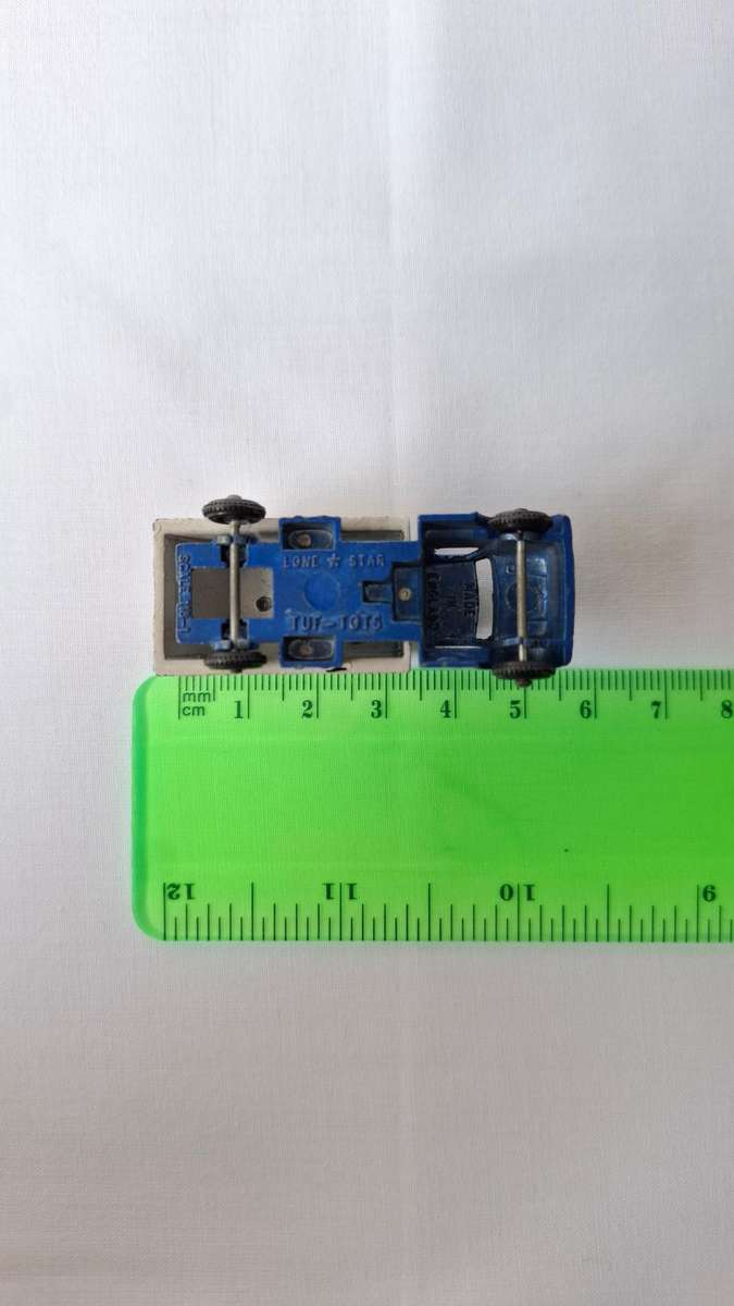 Vintage Lone Star Tuf-Tots (1969-1980) Diecast Blue and White Esso Fuel Truck - Good Condition