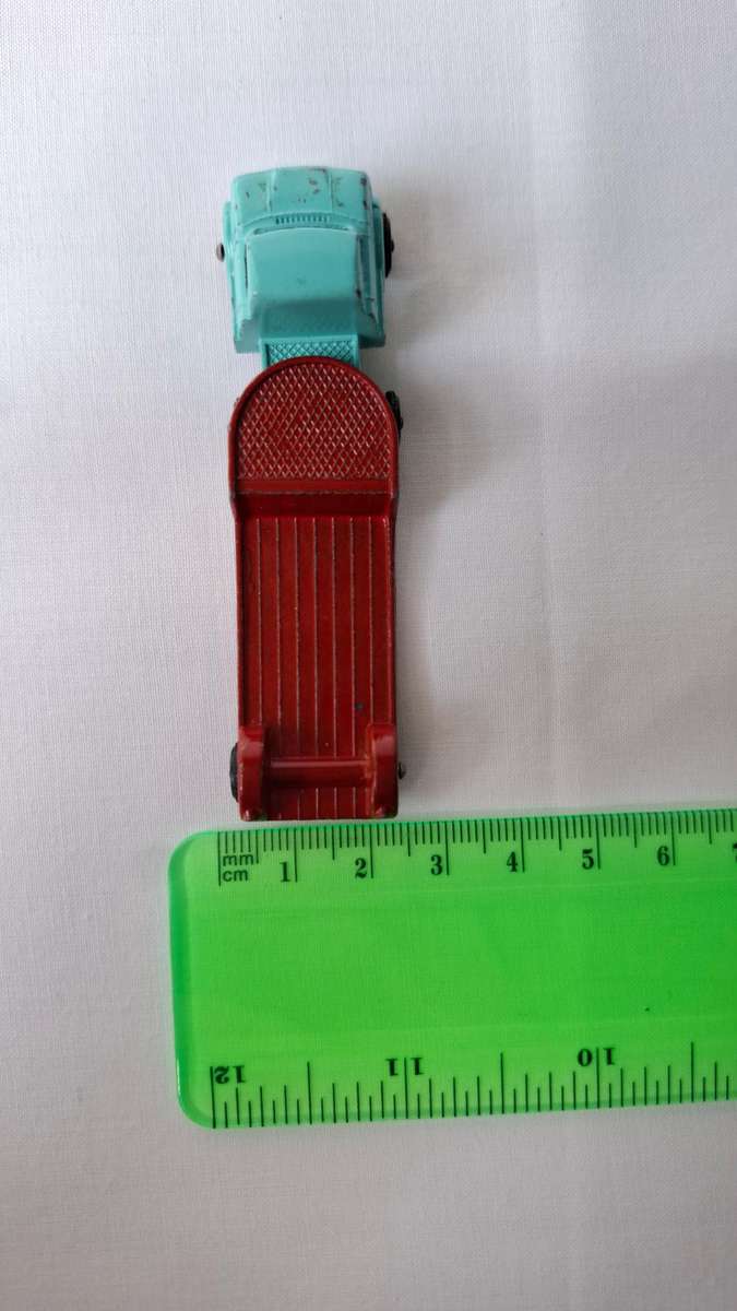 Vintage Lone Star Tuf-Tots (1969-1980) Diecast Blue and Red Apache Low Loader Truck-Good Condition