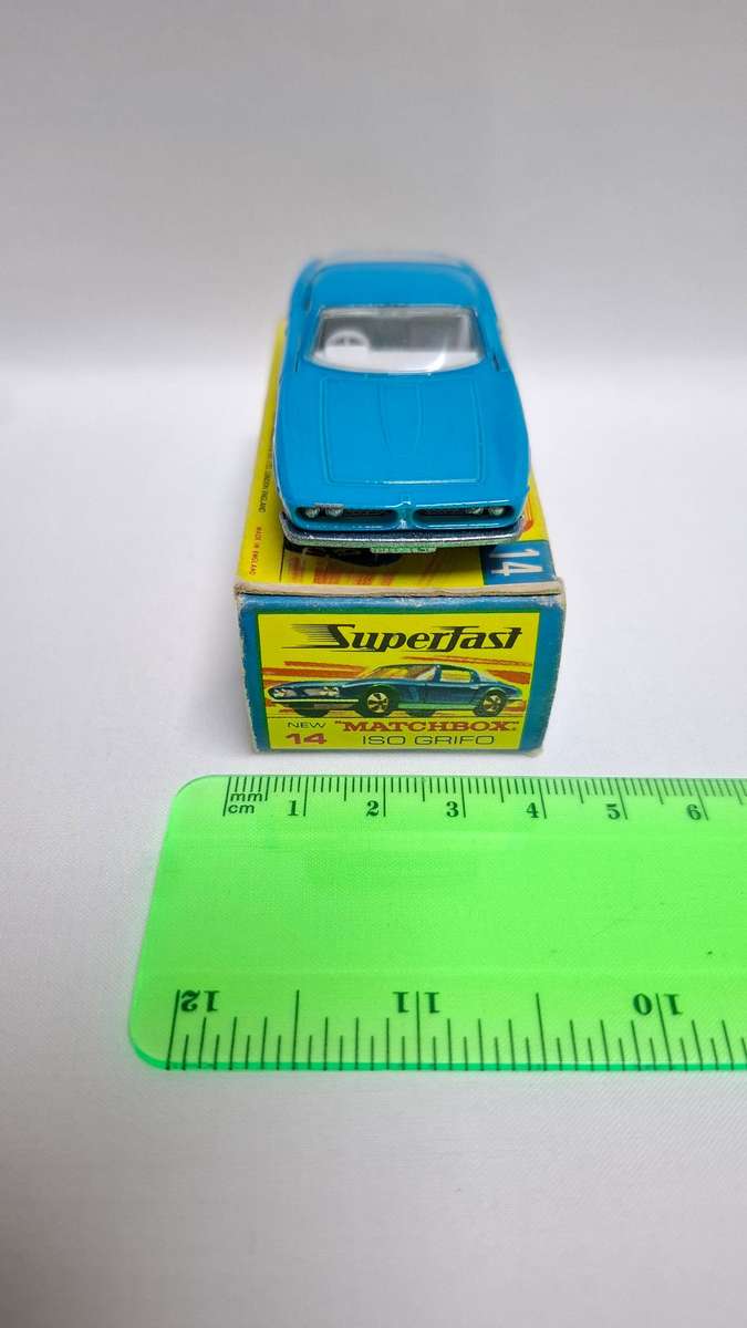 Vintage Matchbox Diecast No.14 "Iso Grifo in Blue" Made By Lesney - Excellent Condition