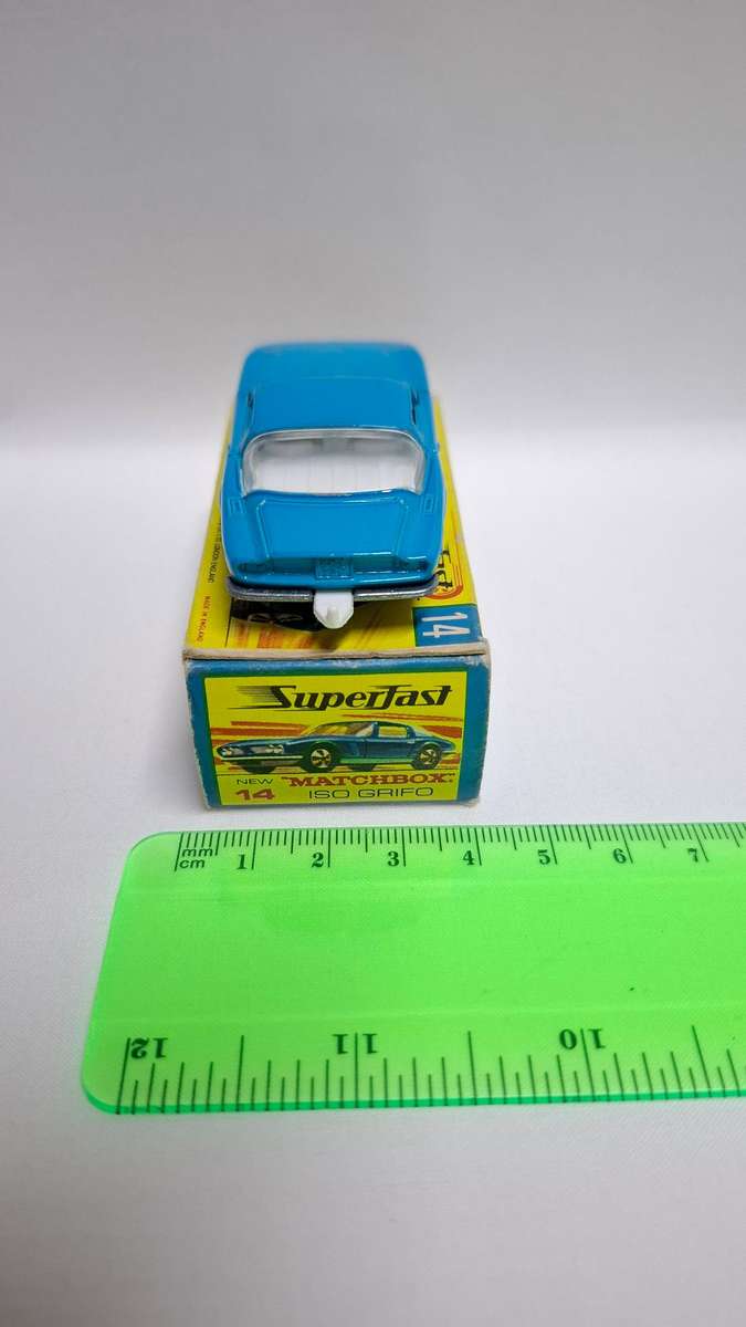 Vintage Matchbox Diecast No.14 "Iso Grifo in Blue" Made By Lesney - Excellent Condition